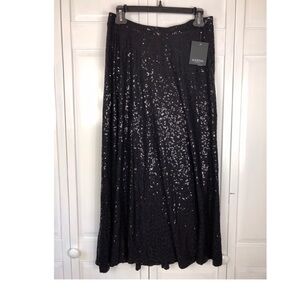 MARINA BLACK SEQUINED MAXI Skirt l Special Occasion -Women’s Medium